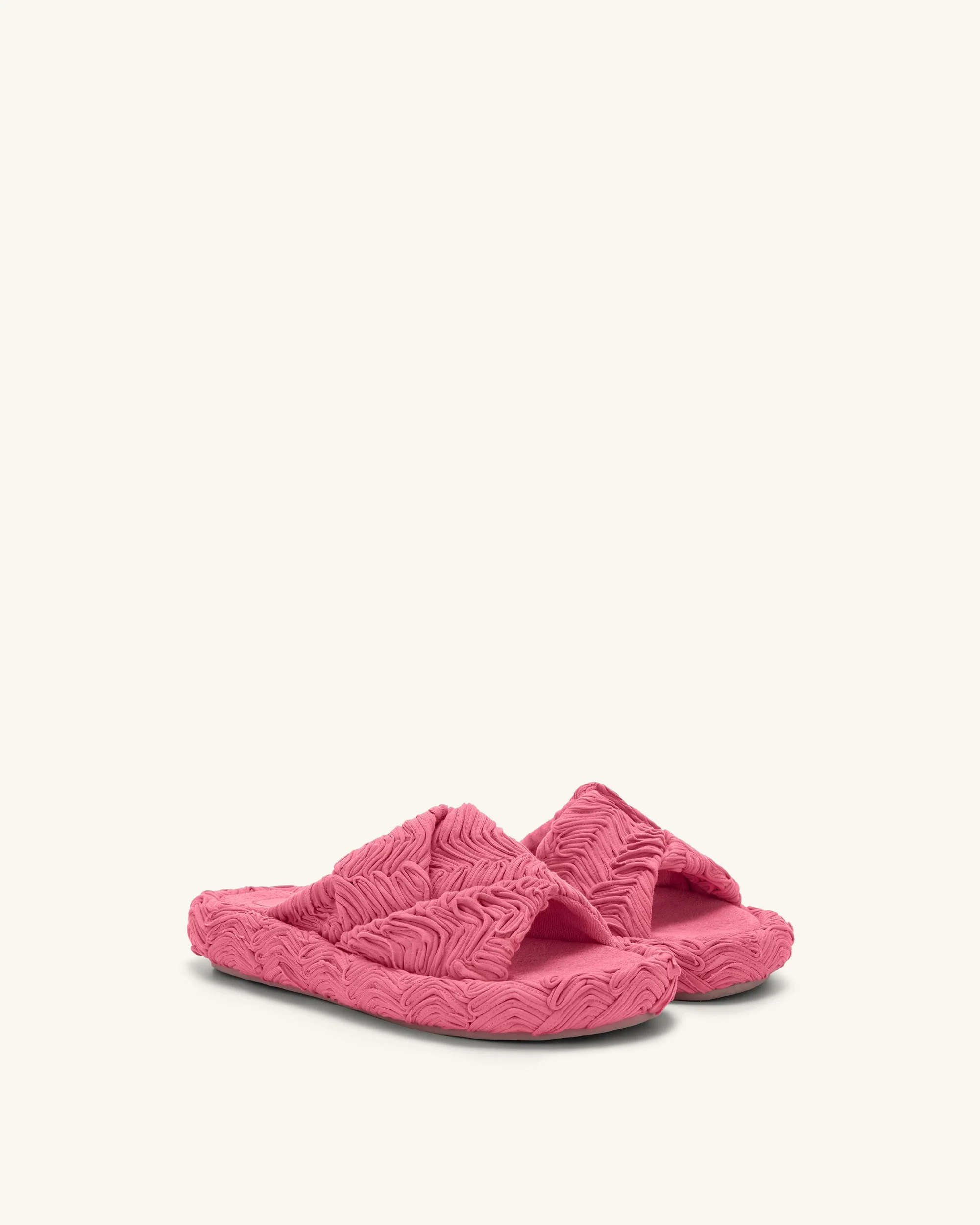Sandale à plateforme tissée Lilah – Rose Rouge