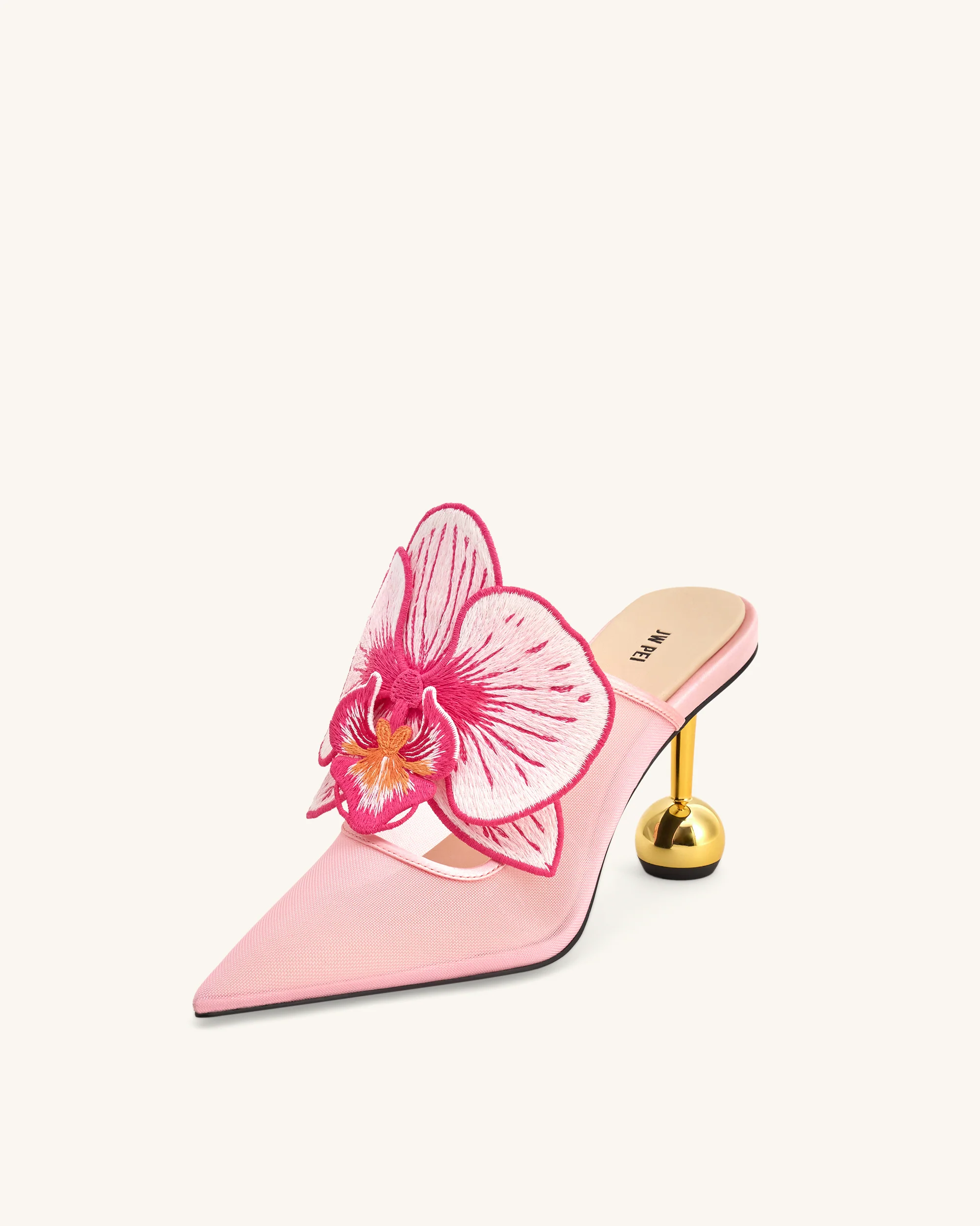 Sofia Mules à talons sphère orchidée - Rose – Image 6