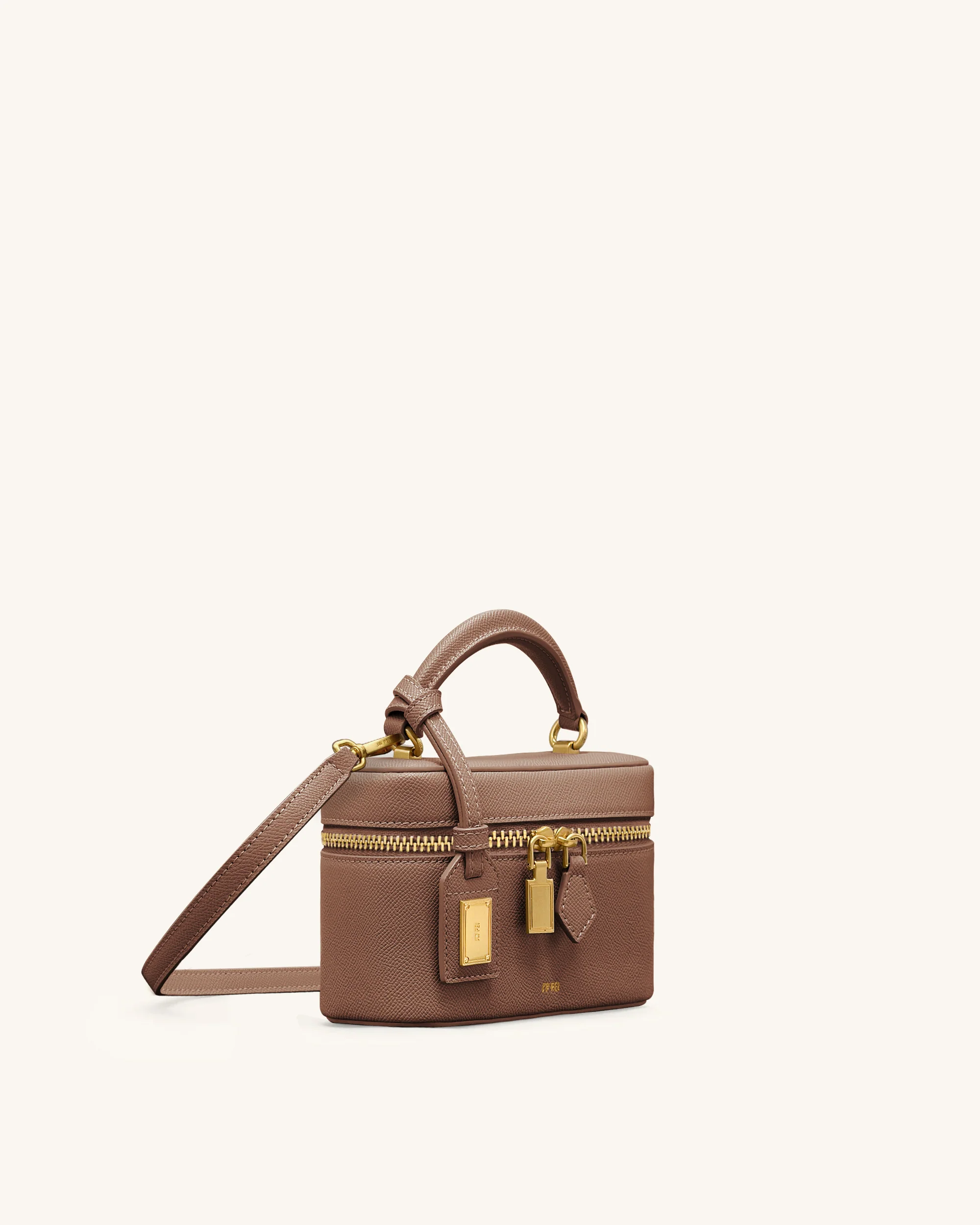 Sac à main avec anse supérieure en forme de boîte Cleo – Marron