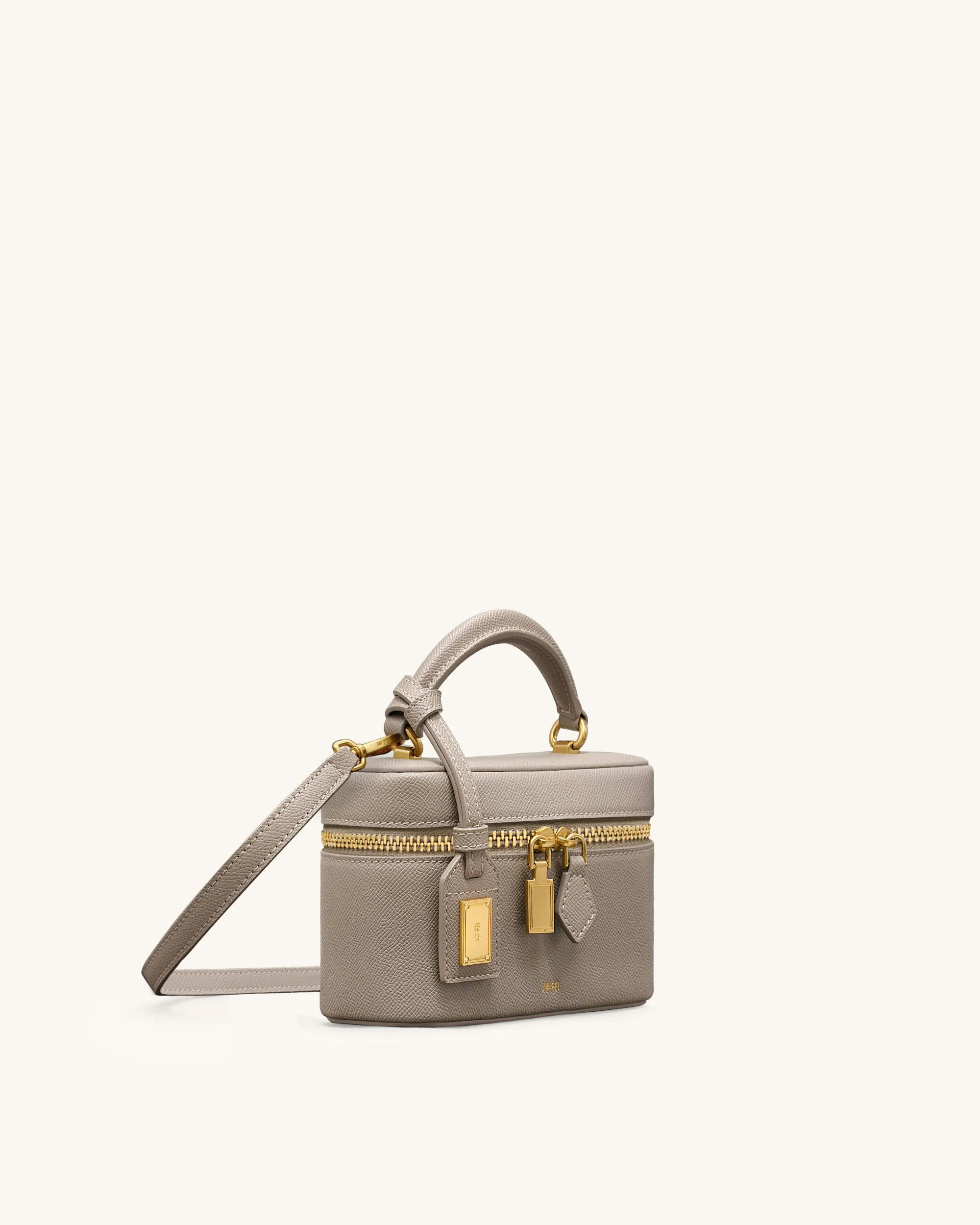 Sac à main avec anse supérieure en forme de boîte Cleo – Taupe