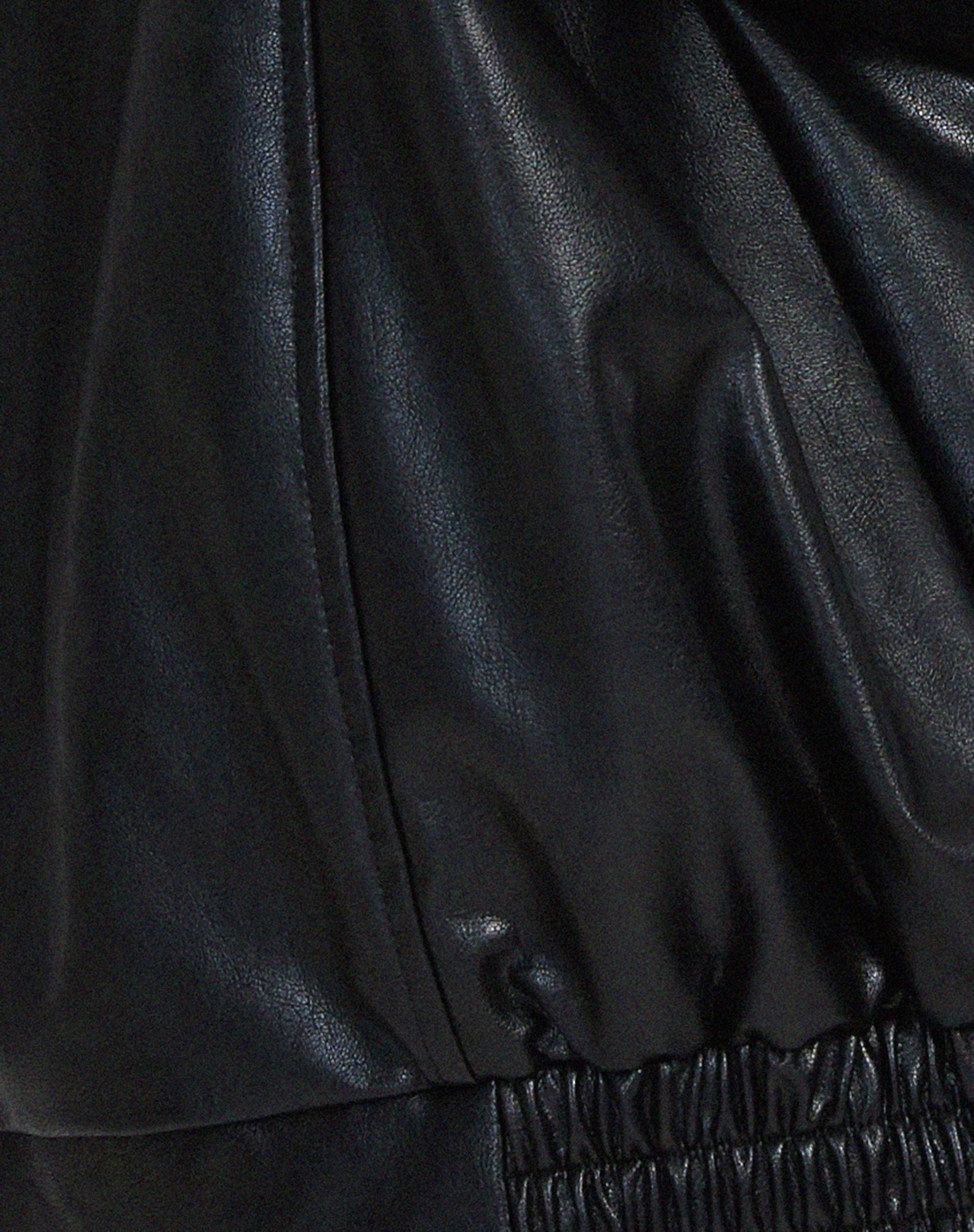 Blouson Bomber en Cuir Oversize pour Femmes – Image 9