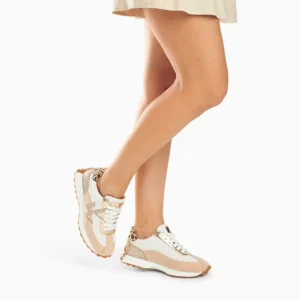 Baskets Faustine ivoire et beige