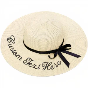 Chapeau de Paille Personnalisé - Blanc