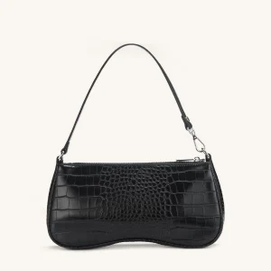 Sac Bandoulière Eva - Noir Effet Croco