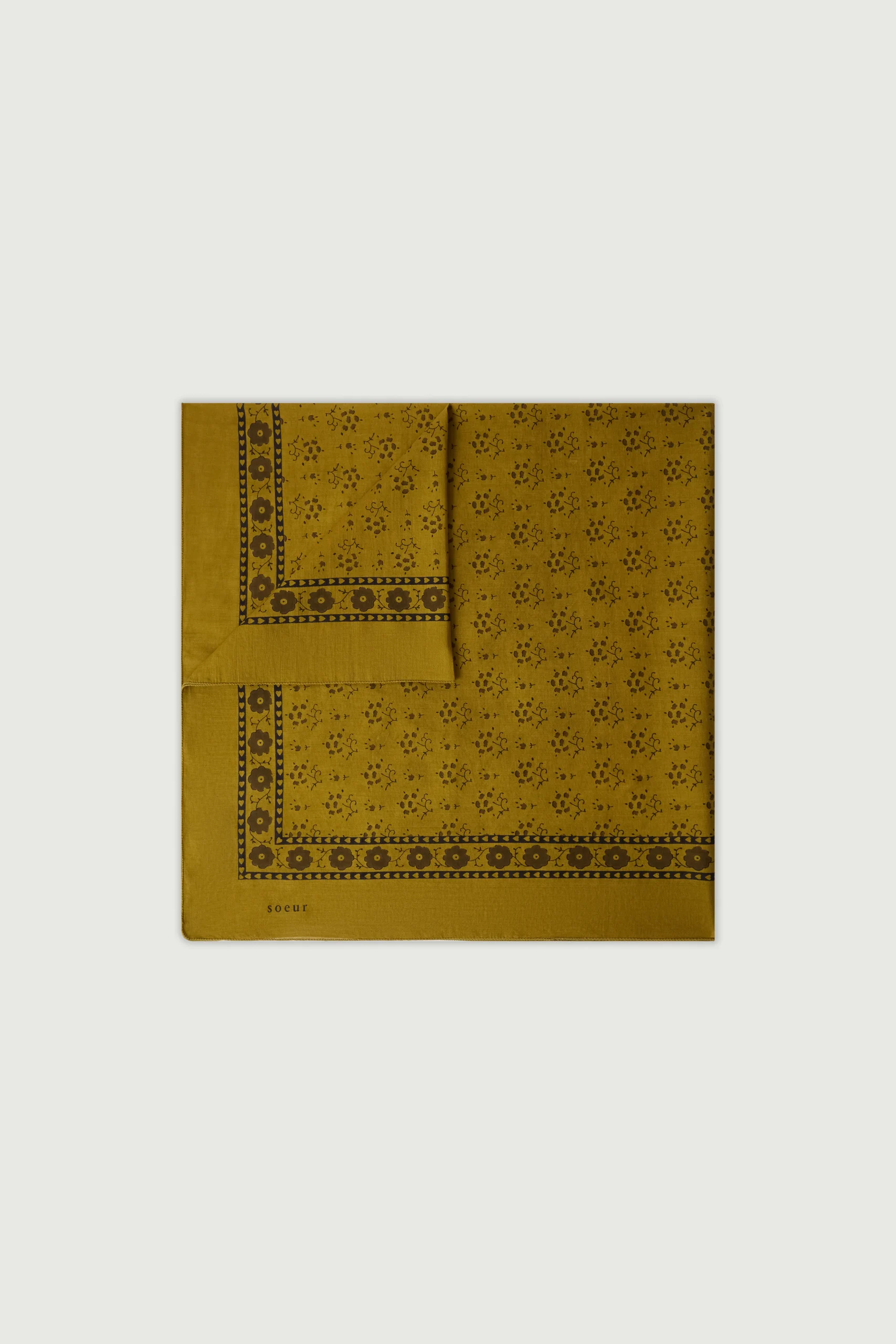 FOULARD CLASSIQUE COTON VERT