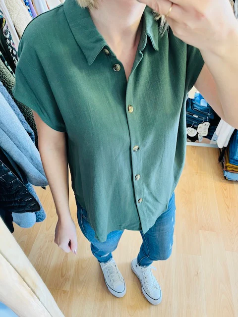 Chemise kaki manches courtes Perez – Image 2