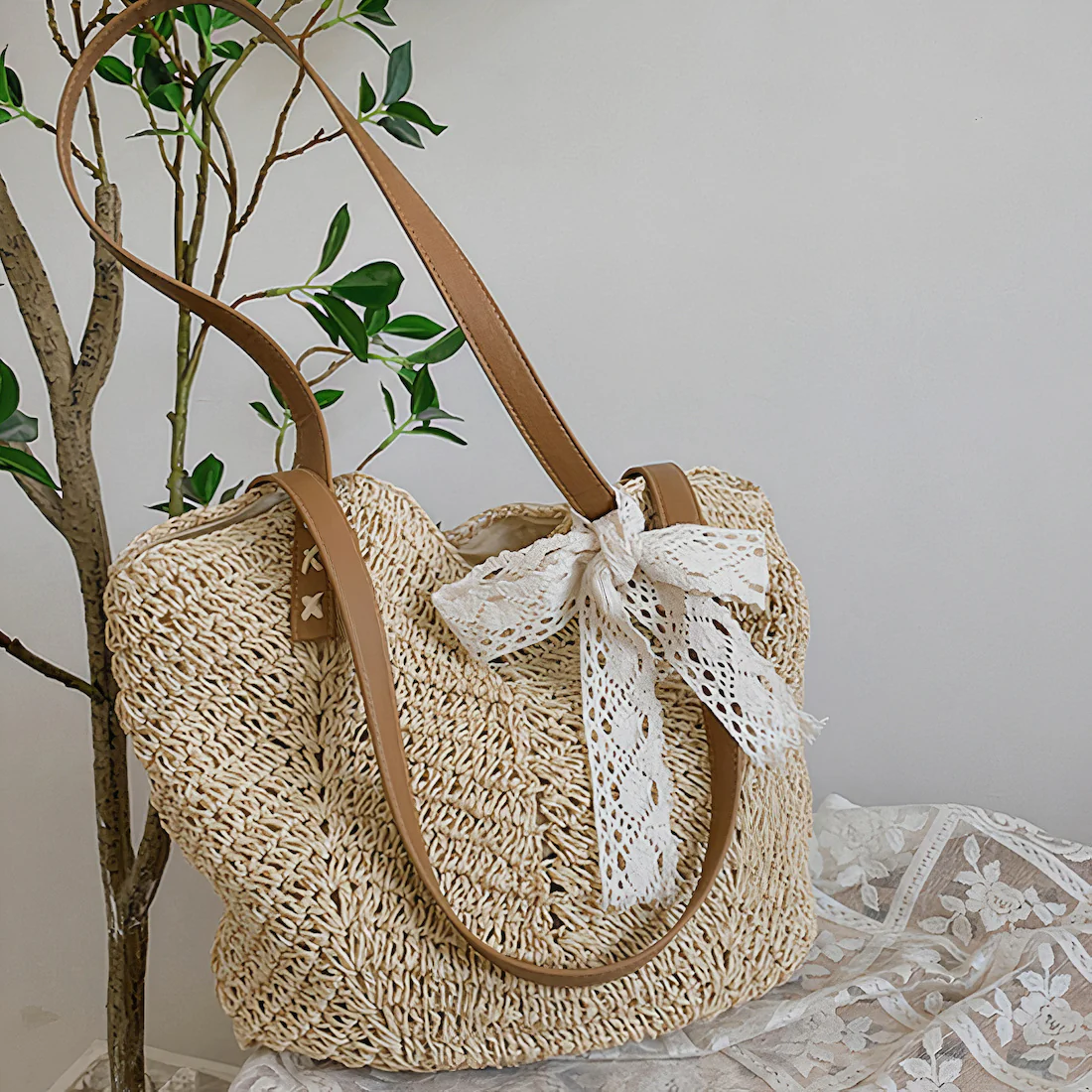 Sac à Main Paille Moderne – Image 3