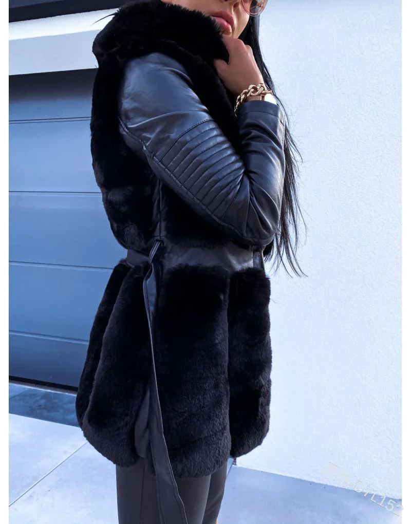Manteau en Faux Cuir pour Femmes – Image 3