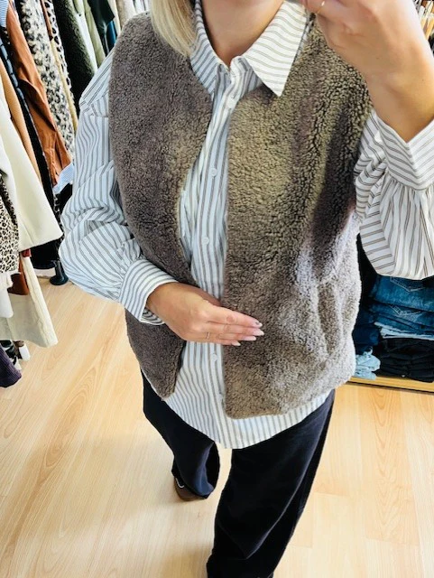 Veste sans manches taupe Sinatra