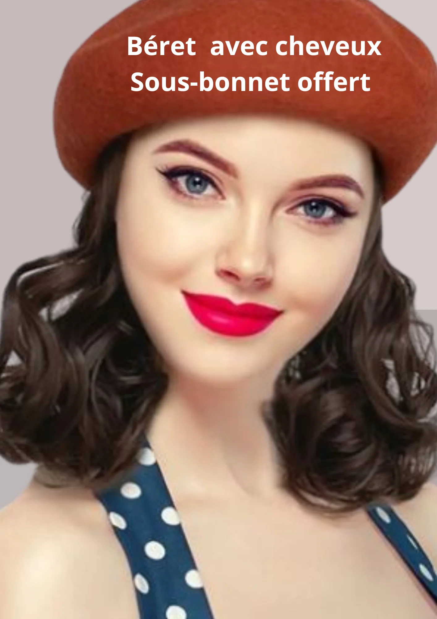 BONNET EN LAINE AVEC CHEVEUX - RAPHAELINA