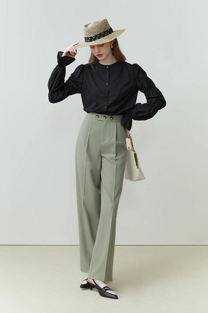 Pantalon Vert Sauge Femme